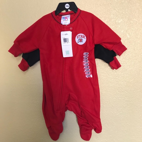 KIDS FLAME RESISTANT SLEEPWEAR 2 PK RED UTAH - Picture 3 of 4